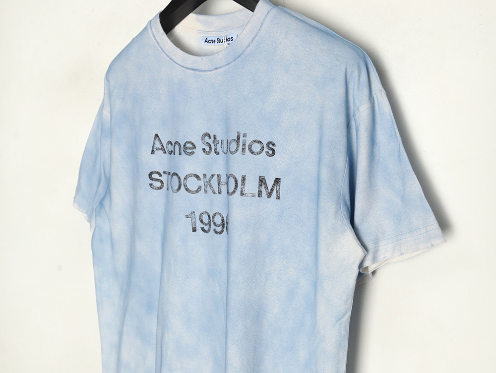 Acne Studios Gradient Mottled 1996 Lettering Print Short Sleeve T-shirt TSK1