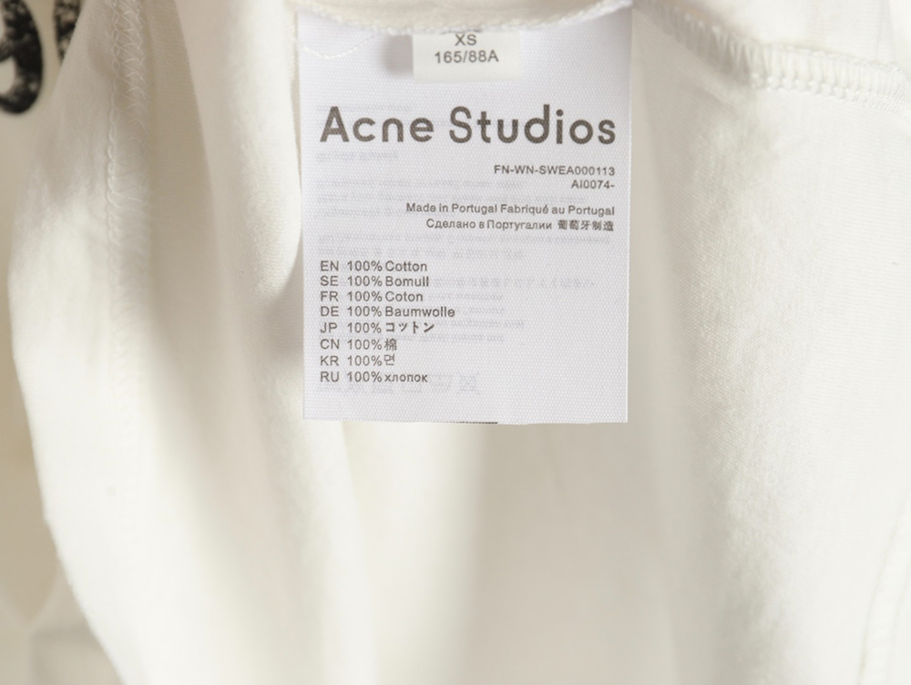 Acne Studios Gradient Mottled 1996 Lettering Print Short Sleeve T-shirt TSK2
