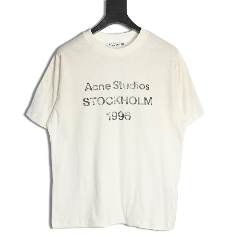 Acne Studios Gradient Mottled 1996 Lettering Print Short Sleeve T-shirt TSK2