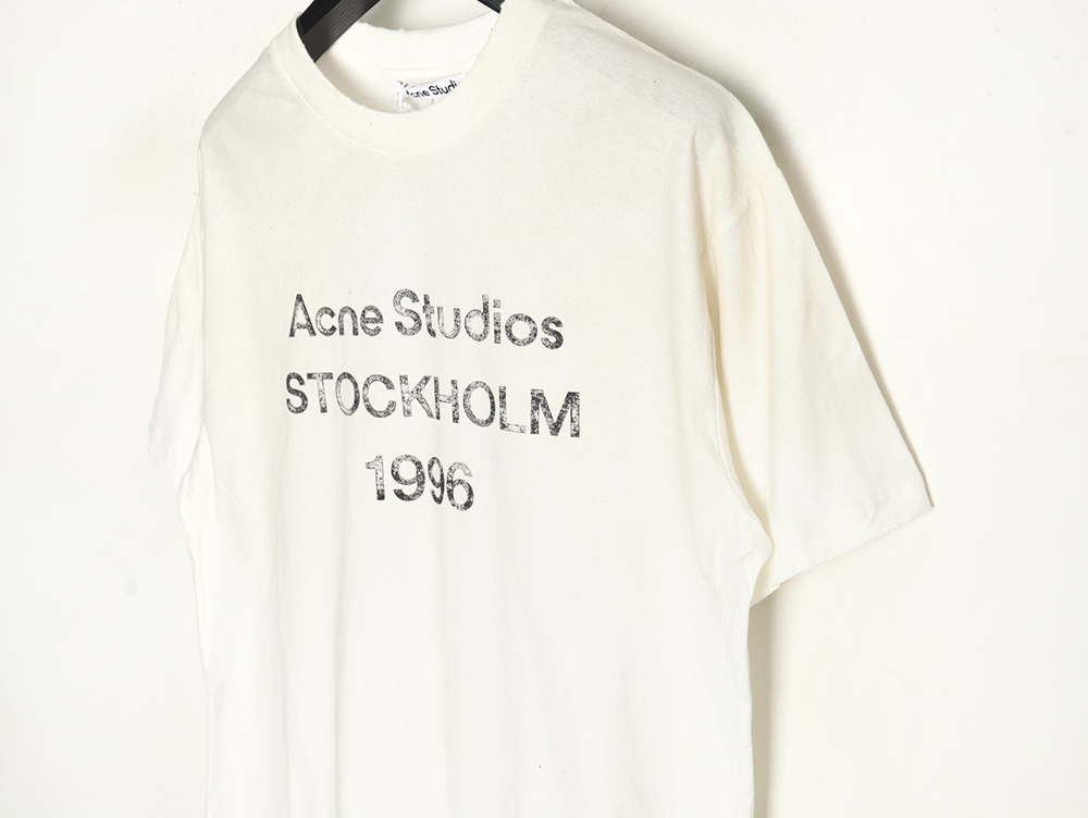 Acne Studios Gradient Mottled 1996 Lettering Print Short Sleeve T-shirt TSK2