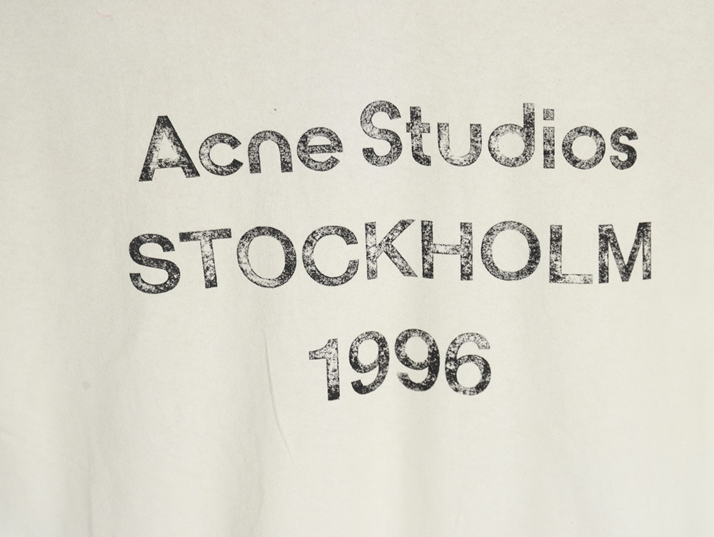 Acne Studios Gradient Mottled 1996 Lettering Print Short Sleeve T-shirt TSK2