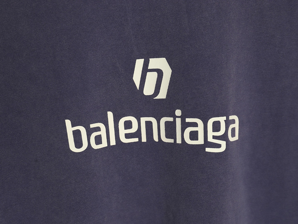 Ba*len*cia*ga e-sports letter washed short sleeve t-shirt