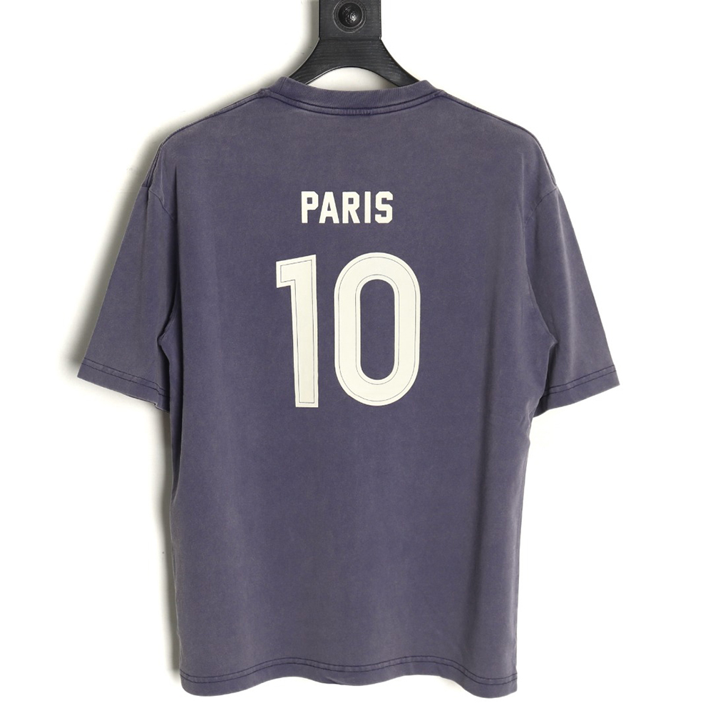 Ba*len*cia*ga e-sports letter washed short sleeve t-shirt