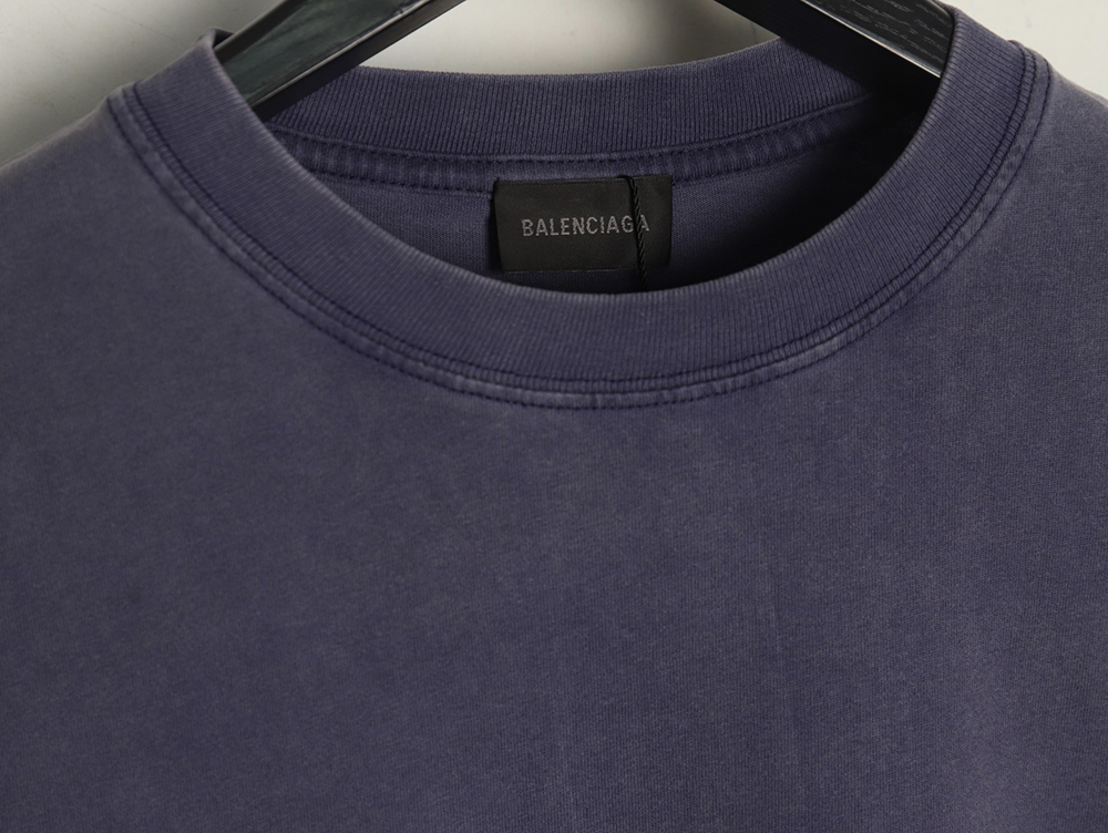 Ba*len*cia*ga e-sports letter washed short sleeve t-shirt