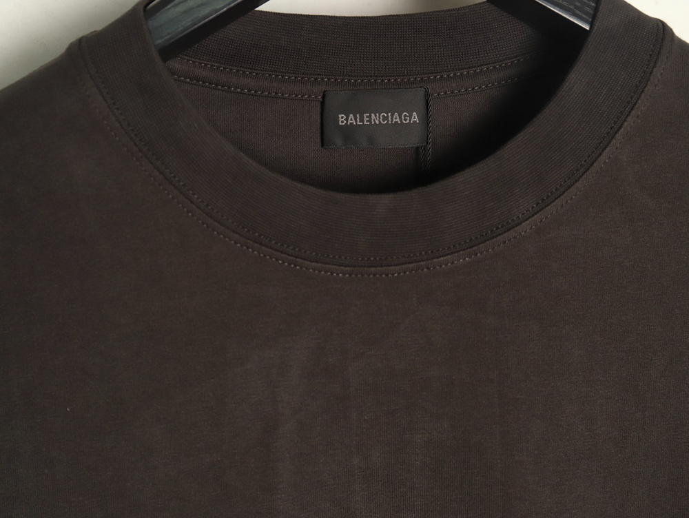 Ba*len*cia*ga square double b lock print short sleeve t-shirt