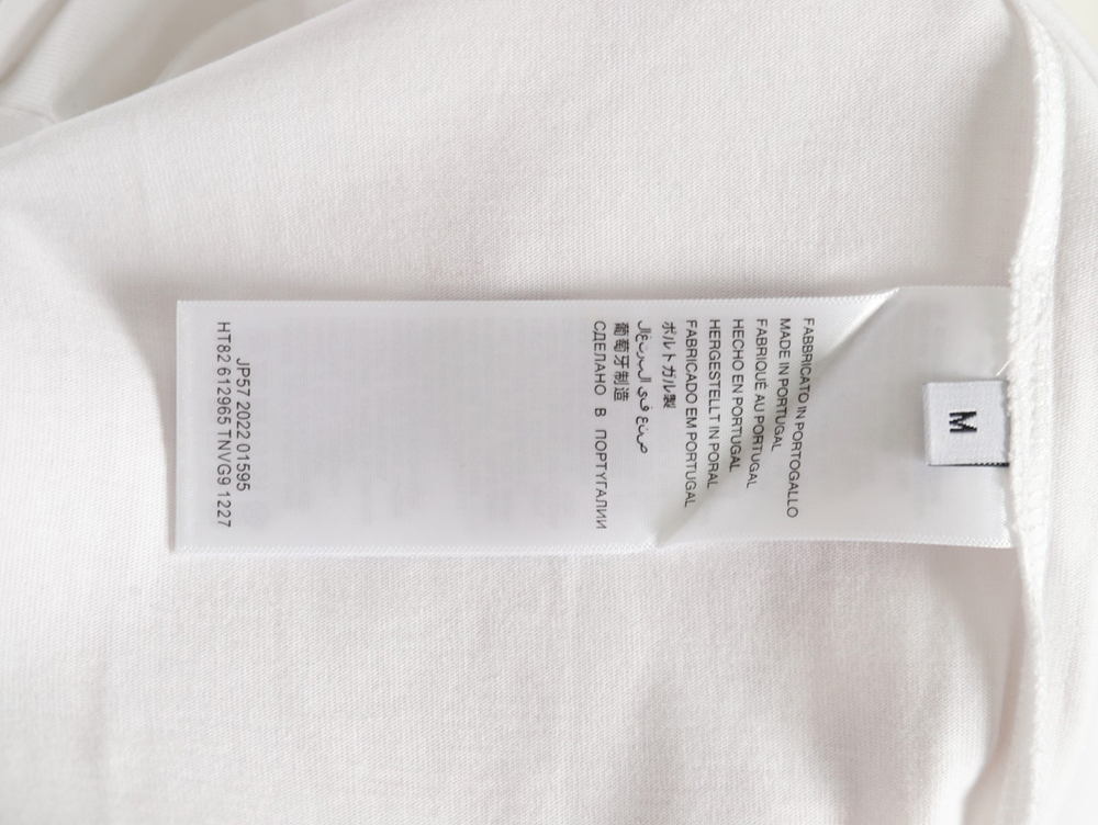 Ba*len*cia*ga mottled letters ink print short sleeve t-shirt