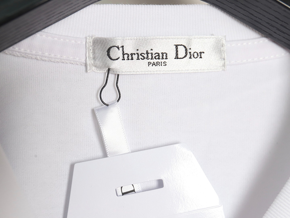 D*or chest logo embroidered lettering short sleeve t-shirt