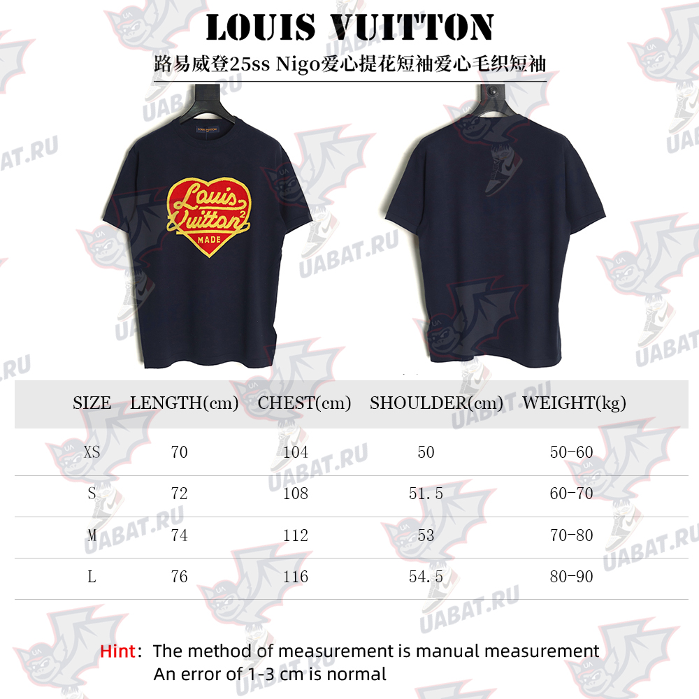 l0*is V*t0n nigo heart jacquard wool short sleeves