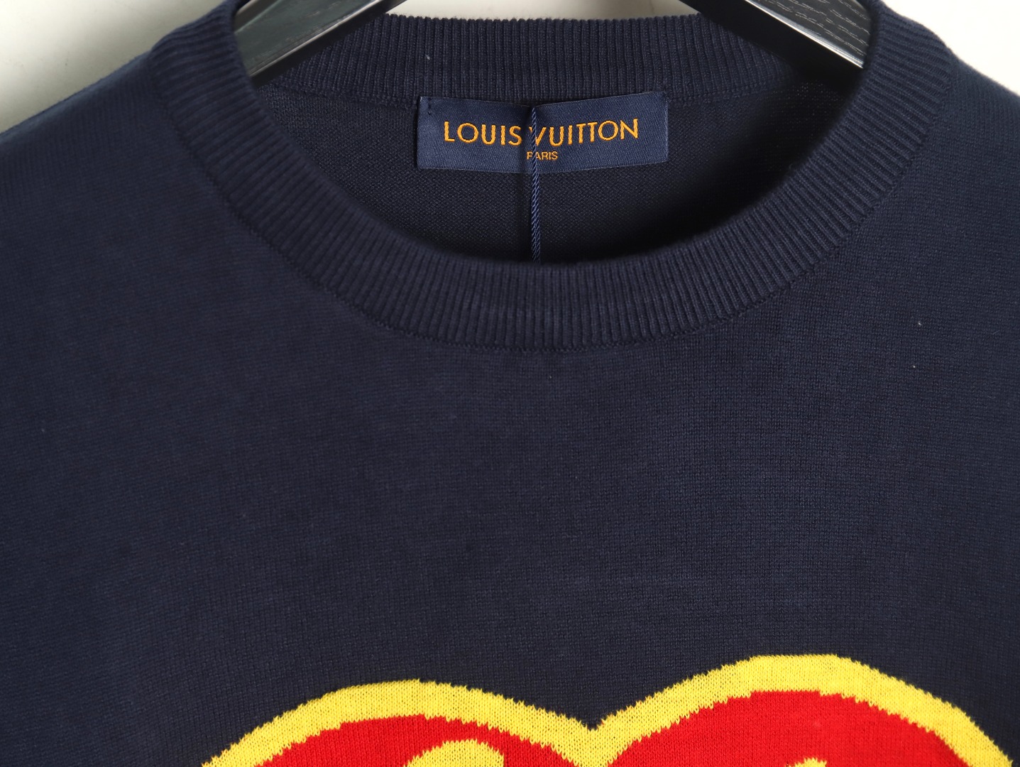 l0*is V*t0n nigo heart jacquard wool short sleeves