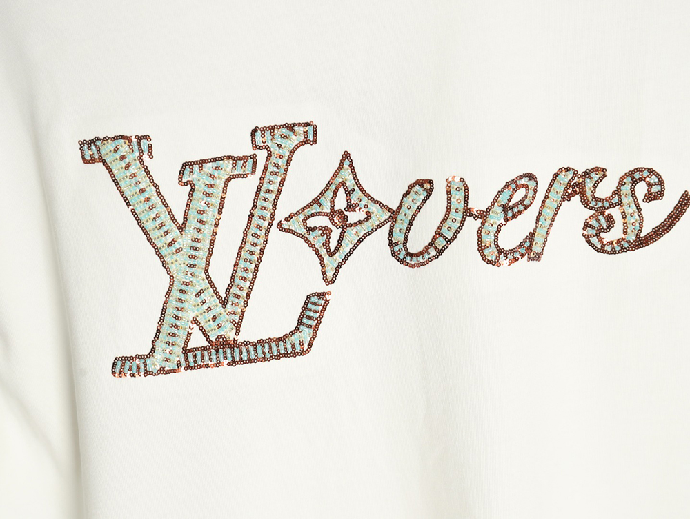 l0*is V*t0n embroidered lettering short-sleeved t-shirt