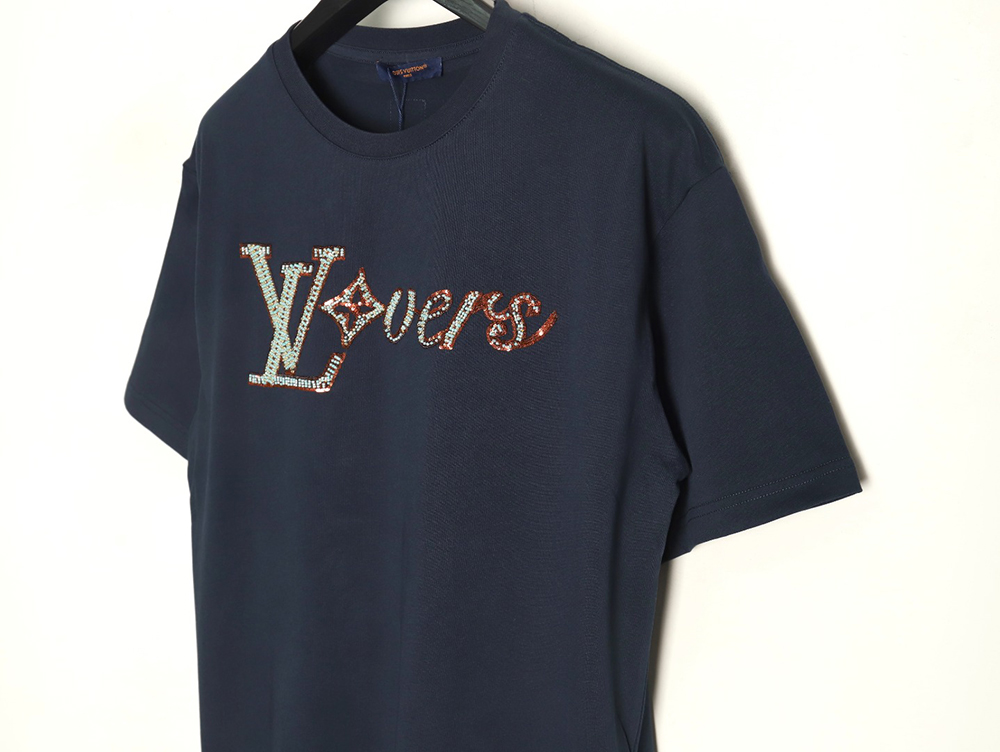 l0*is V*t0n embroidered lettering short-sleeved t-shirt tsk1