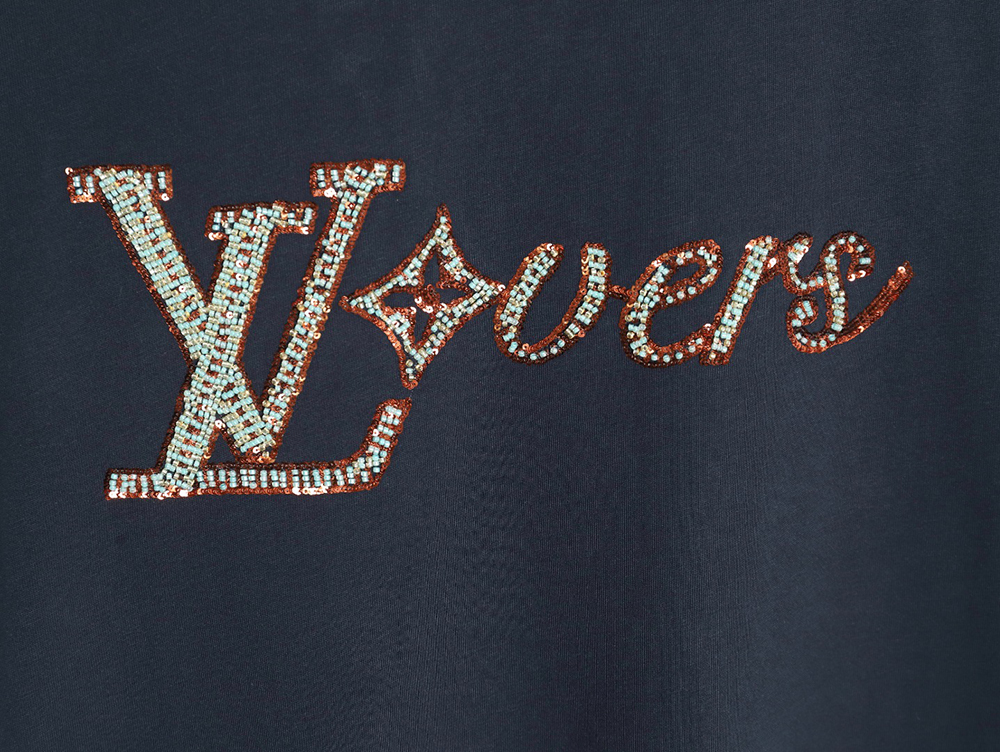 l0*is V*t0n embroidered lettering short-sleeved t-shirt tsk1