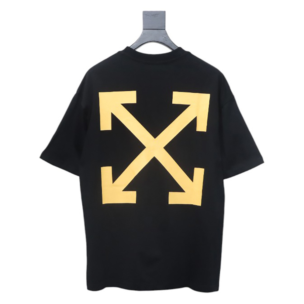 Off-White Oil Painting Gold Arrow Short Sleeve T-Shirt