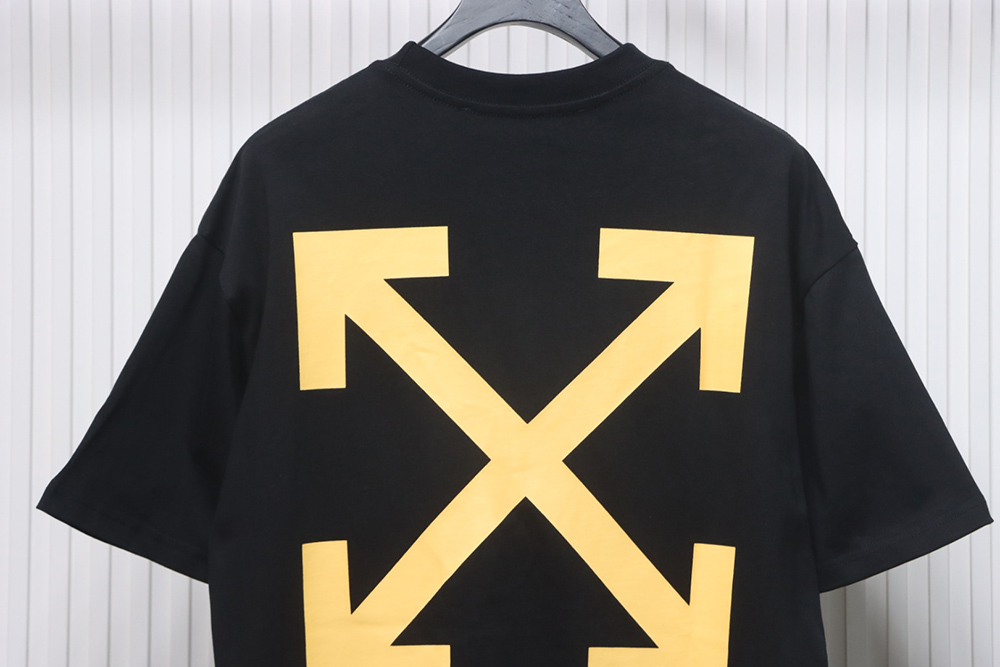 Off-White Oil Painting Gold Arrow Short Sleeve T-Shirt