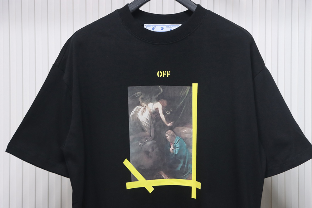 Off-White Oil Painting Gold Arrow Short Sleeve T-Shirt