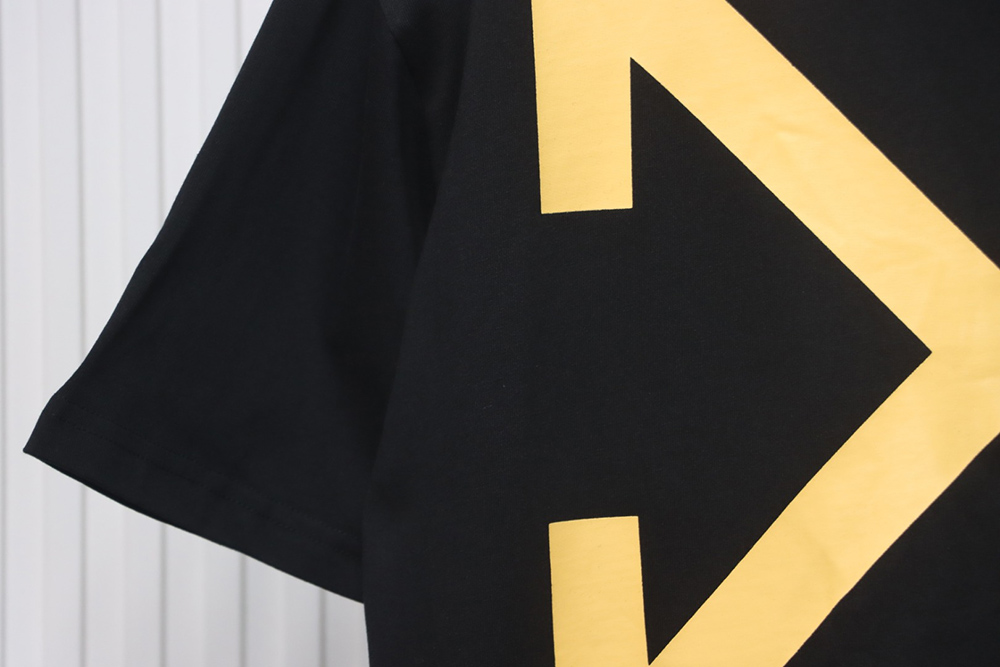 Off-White Oil Painting Gold Arrow Short Sleeve T-Shirt