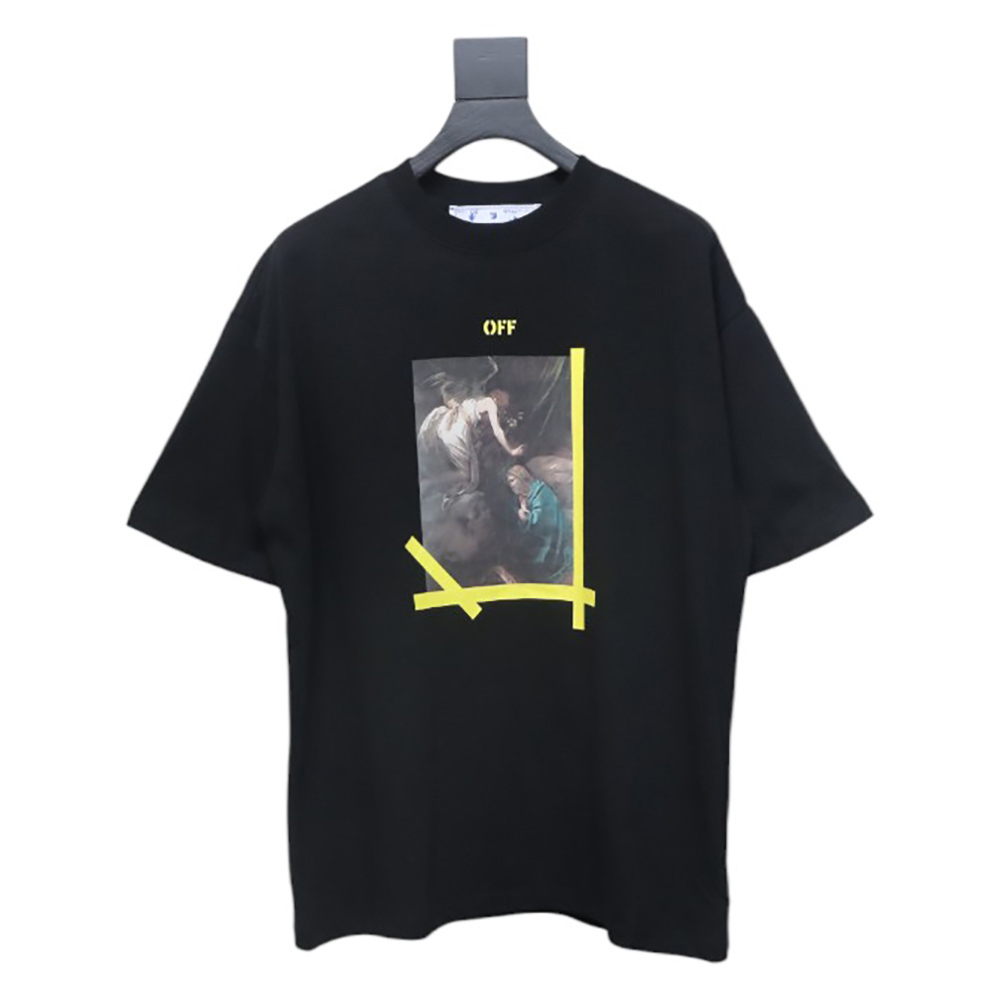 Off-White Oil Painting Gold Arrow Short Sleeve T-Shirt