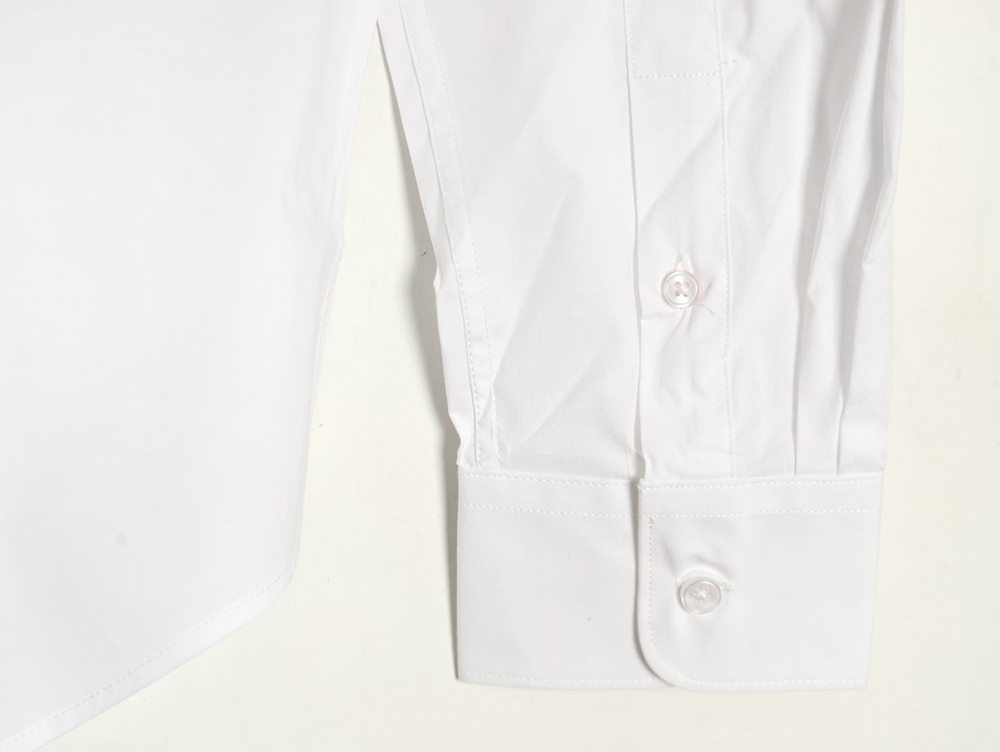 Pra*a embroidered lettering poplin long sleeve shirt