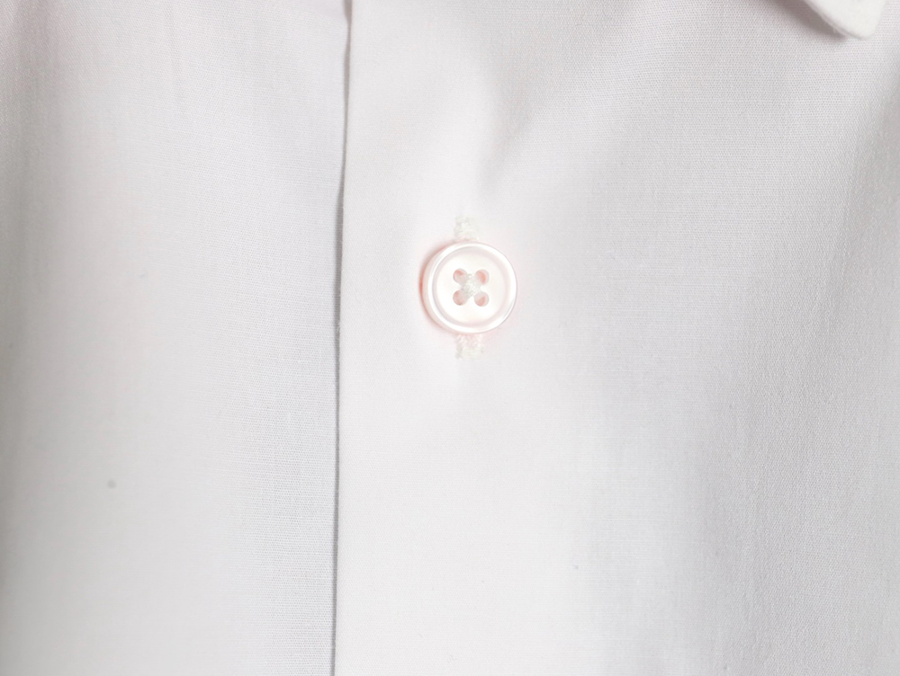 Pra*a embroidered lettering poplin long sleeve shirt