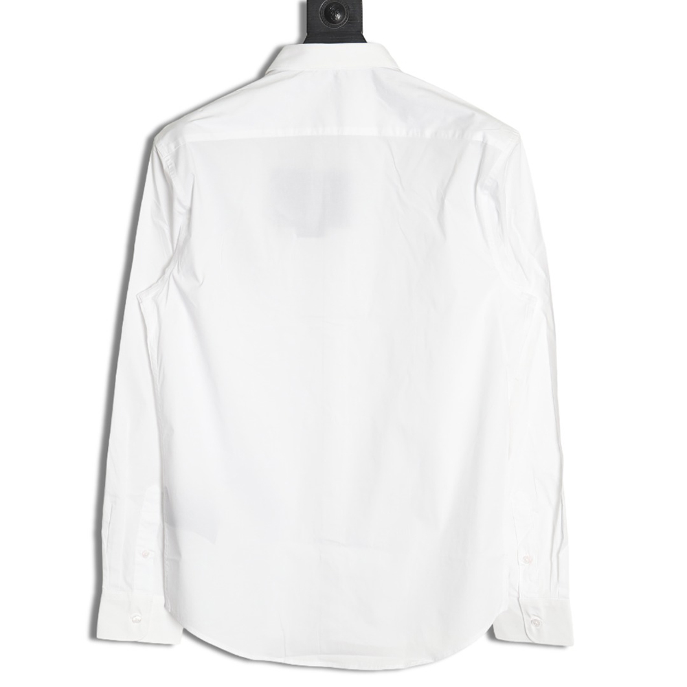 Pra*a embroidered lettering poplin long sleeve shirt