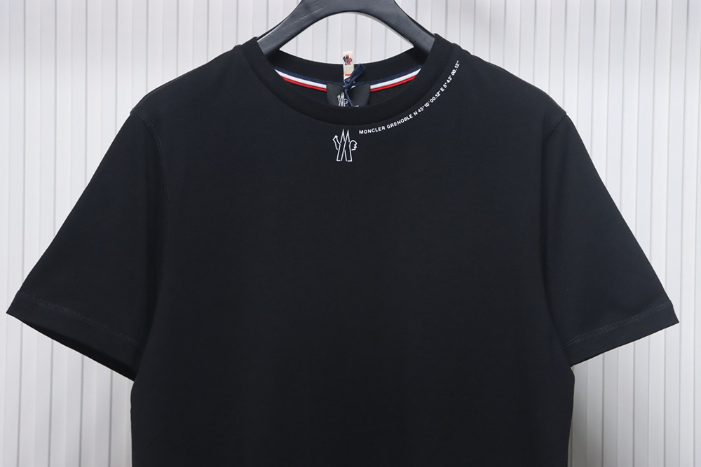 Moncler Neck Lettering Logo Printed Short Sleeves