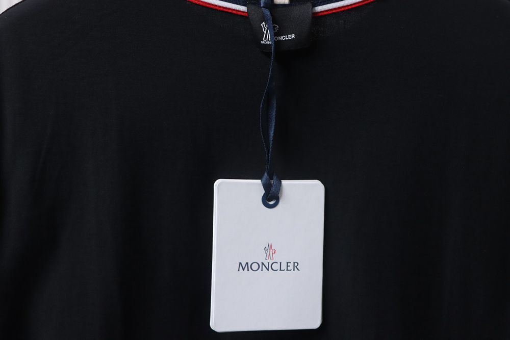 Moncler Neck Lettering Logo Printed Short Sleeves