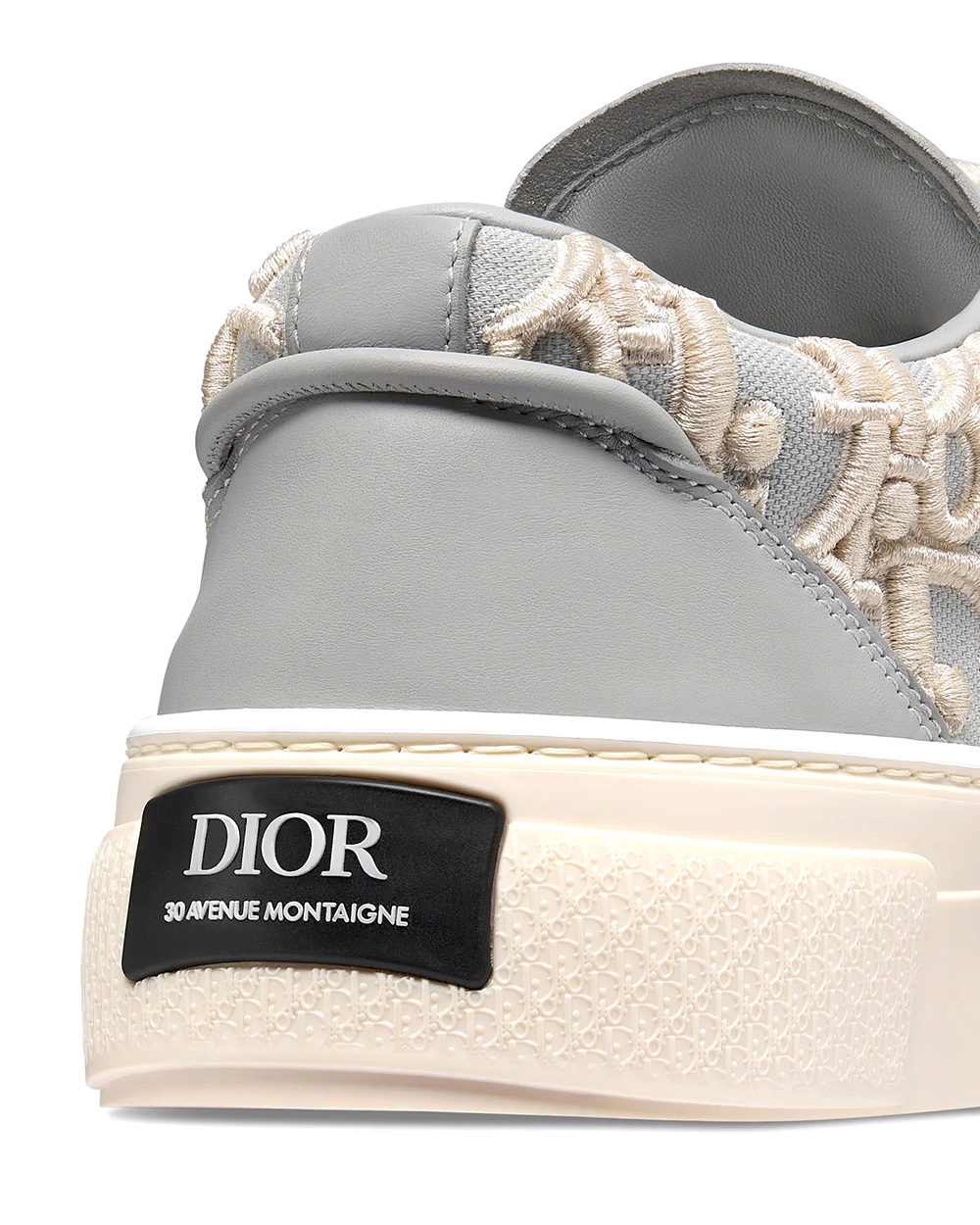 D*or b33 oblique raised embroidery sneaker gray