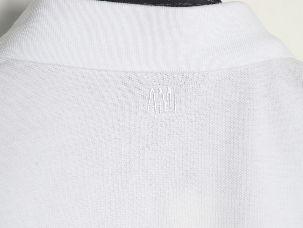 Ami Paris love embroidered Polo short sleeves