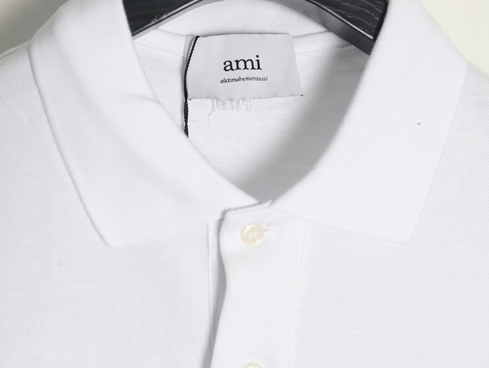 Ami Paris love embroidered Polo short sleeves