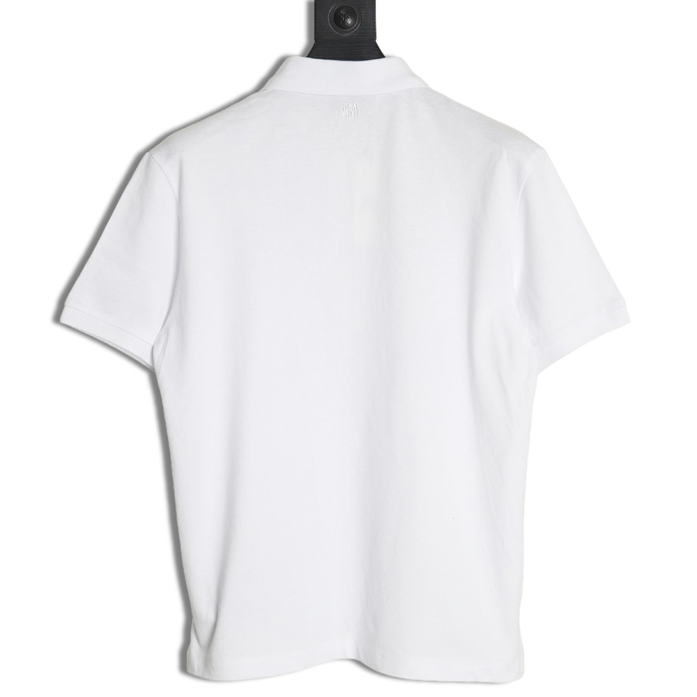 Ami Paris love embroidered Polo short sleeves
