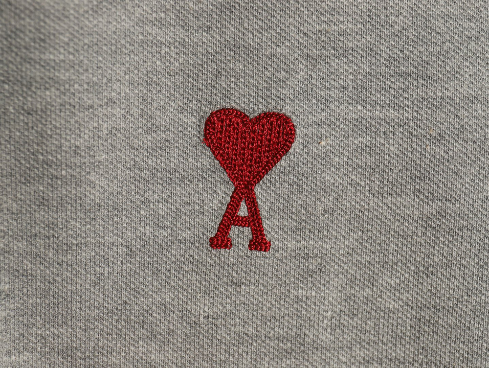 Ami Paris love embroidered Polo short sleeves TSK1