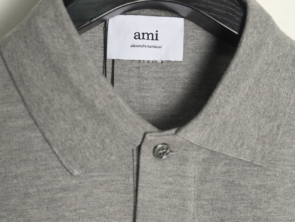 Ami Paris love embroidered Polo short sleeves TSK1