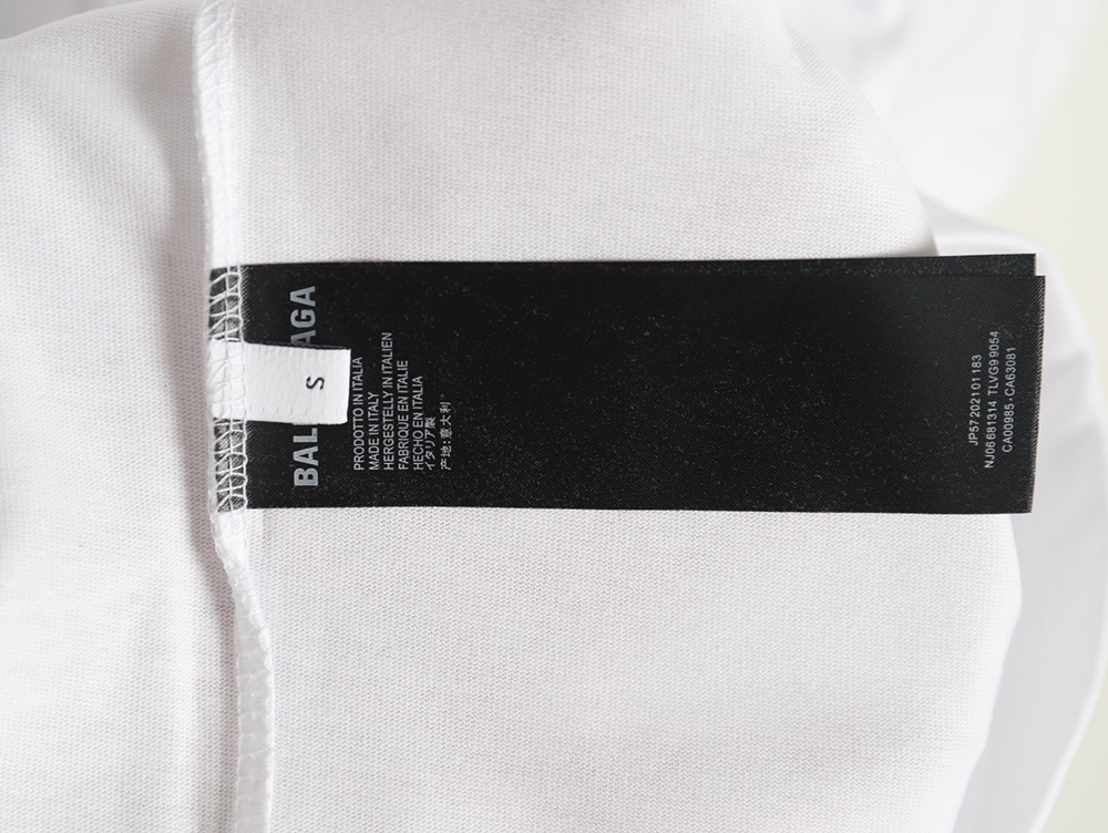 Ba*len*cia*ga neck lettering short sleeve t-shirt