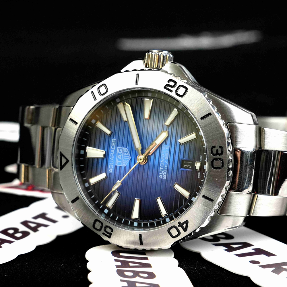 TAG Heuer Aquaracer Professional 200 Date 40mm Blue Smokey Dial Steel Bracelet Watch