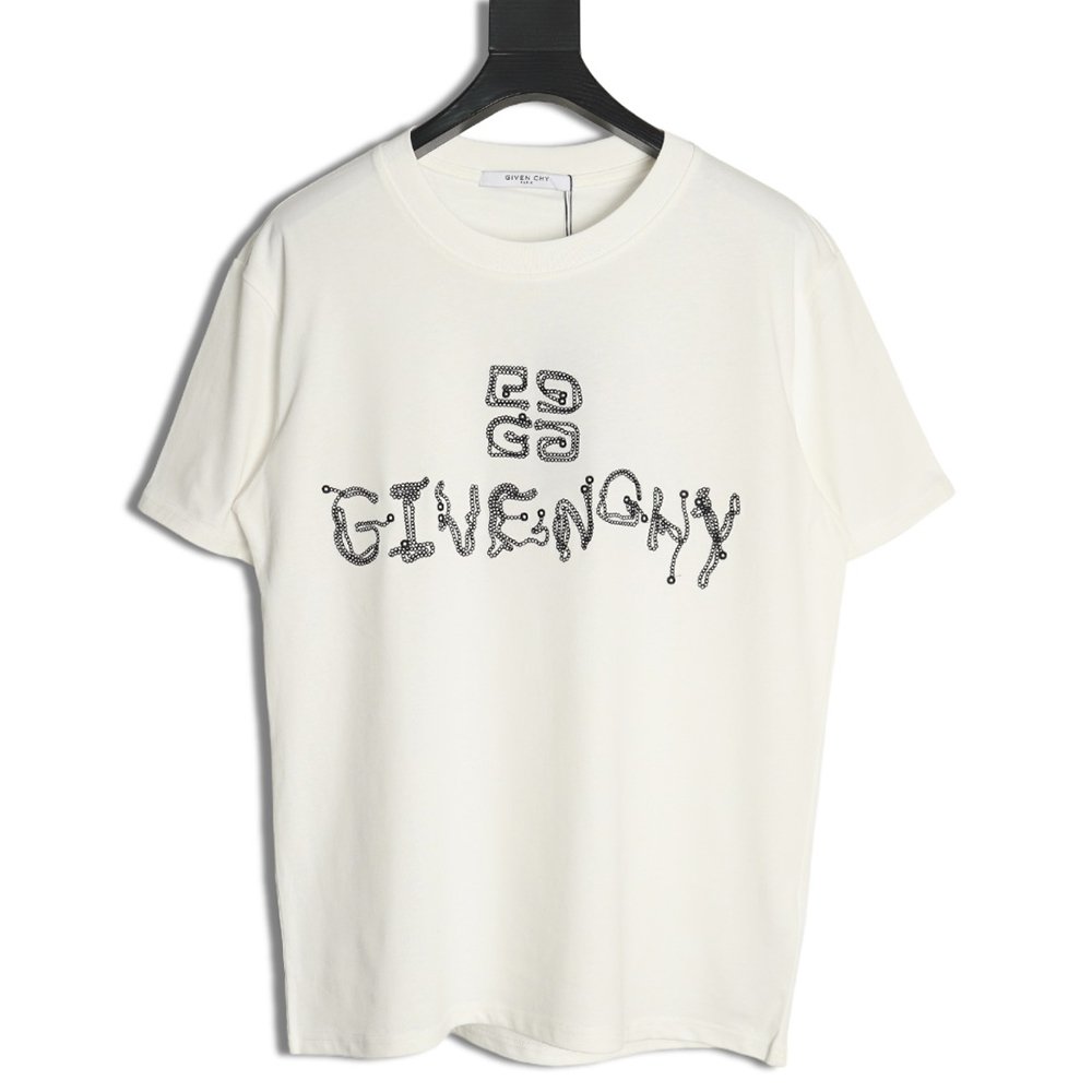 Givenchy embroidered lettering logo short sleeve