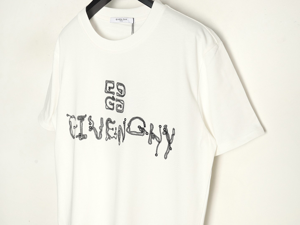 Givenchy embroidered lettering logo short sleeve