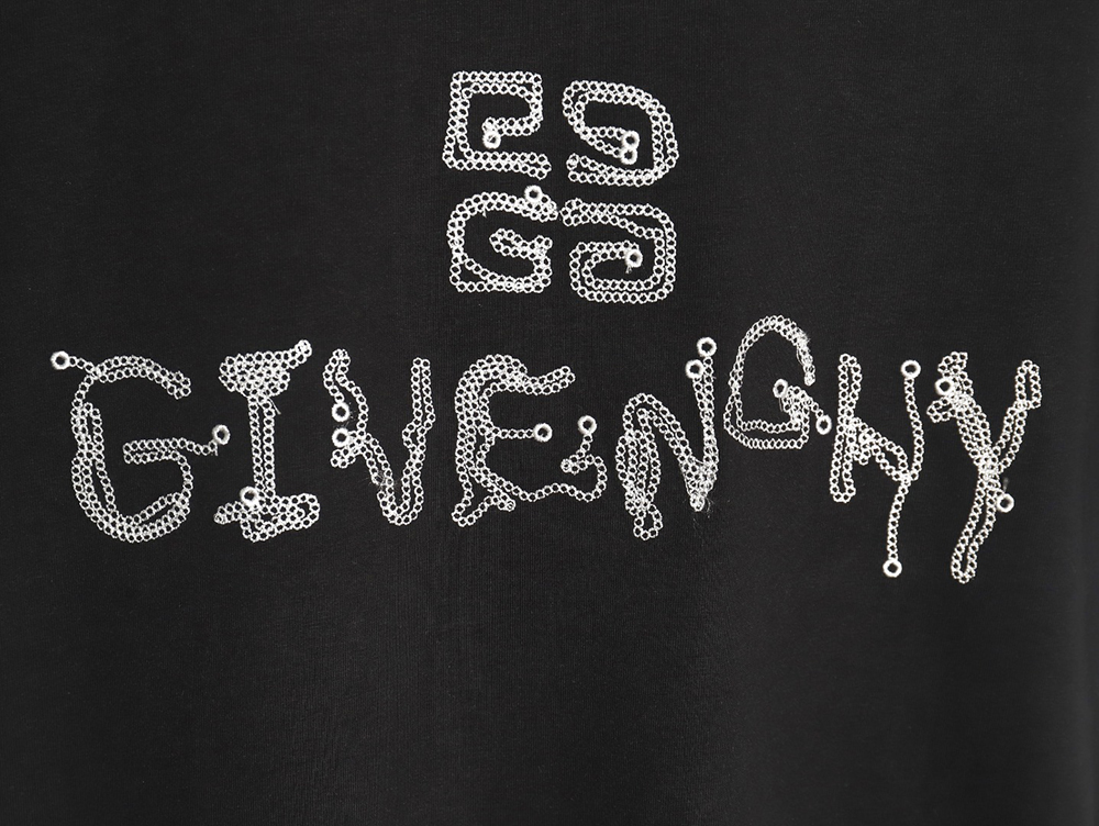 Givenchy embroidered lettering logo short sleeve TSK1