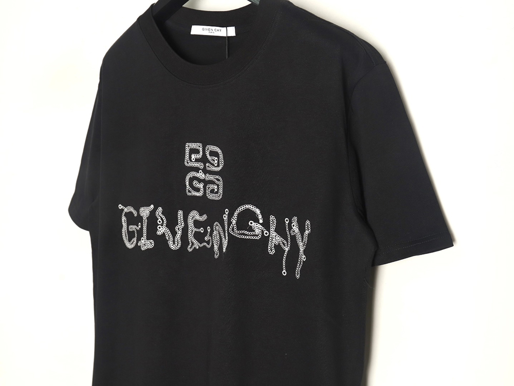 Givenchy embroidered lettering logo short sleeve TSK1
