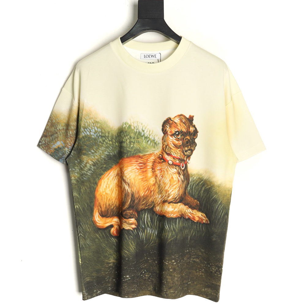 L0ew* watercolor bedlington dog short sleeve