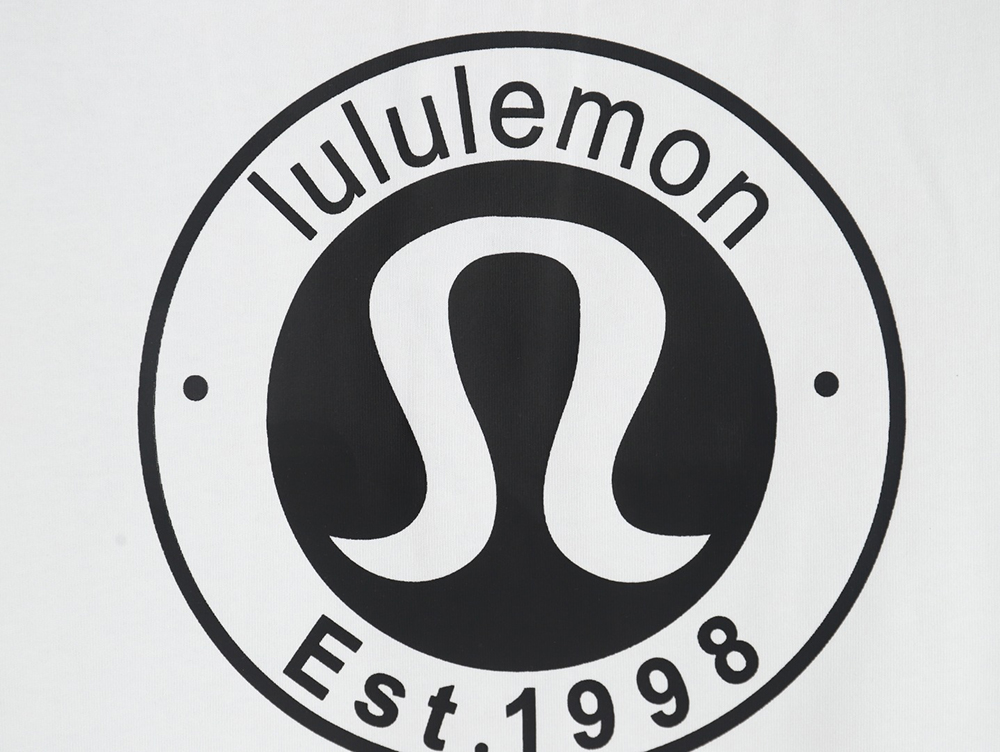 Lulu lemon lettering logo print short sleeves