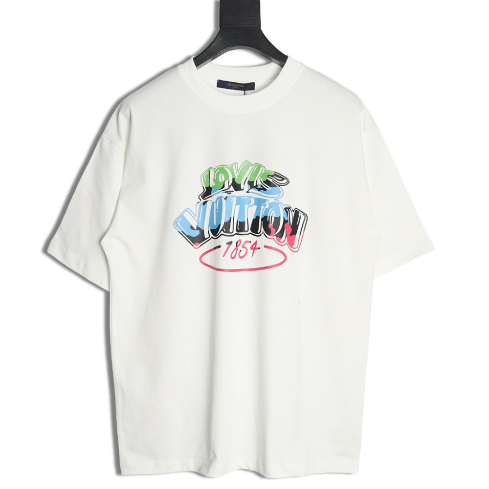 l0*is V*t0n colorful lettering logo print short sleeves