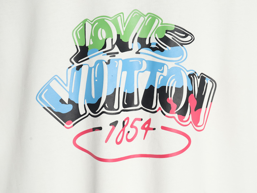 l0*is V*t0n colorful lettering logo print short sleeves