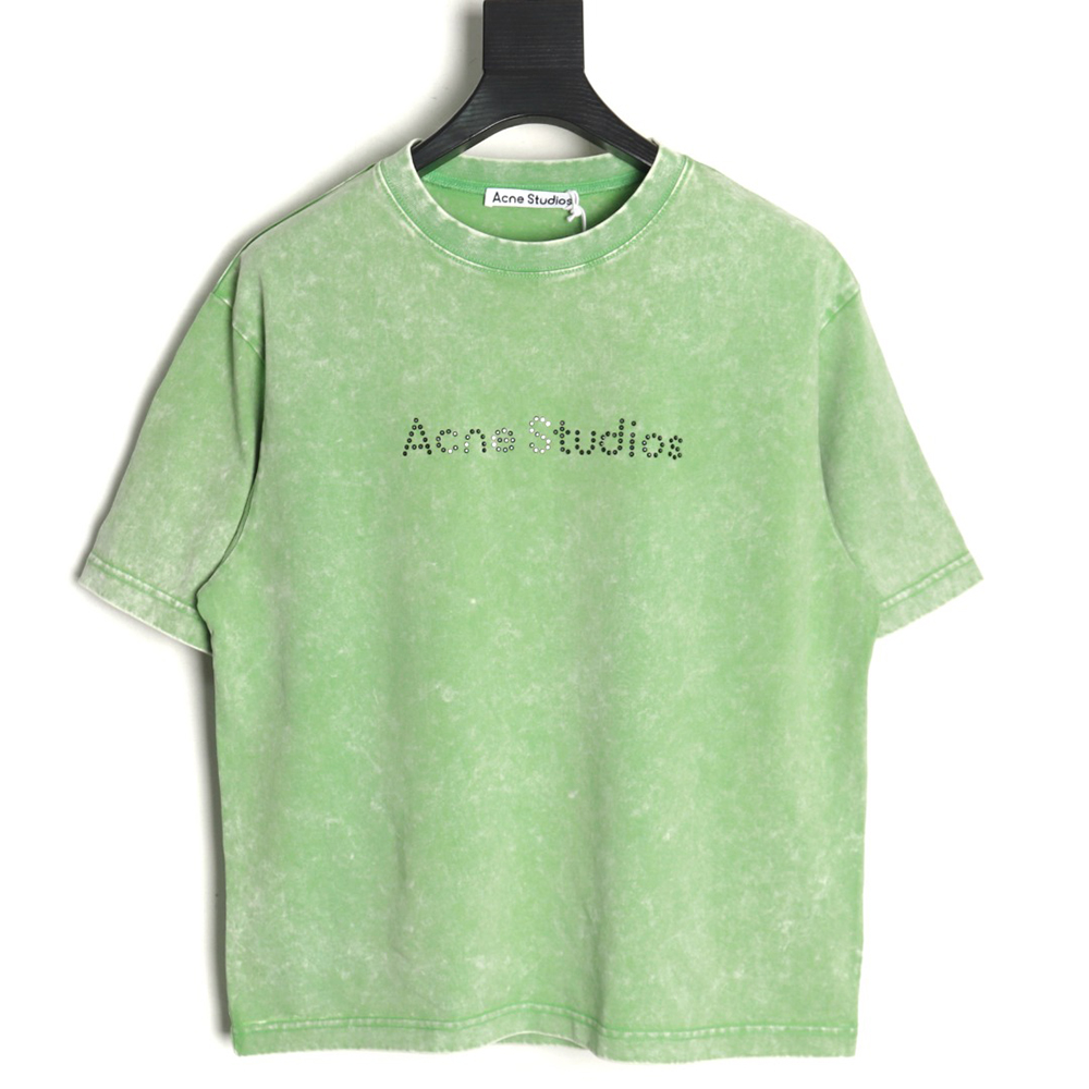 Acne Studios Beaded Lettering Short Sleeve T-Shirt