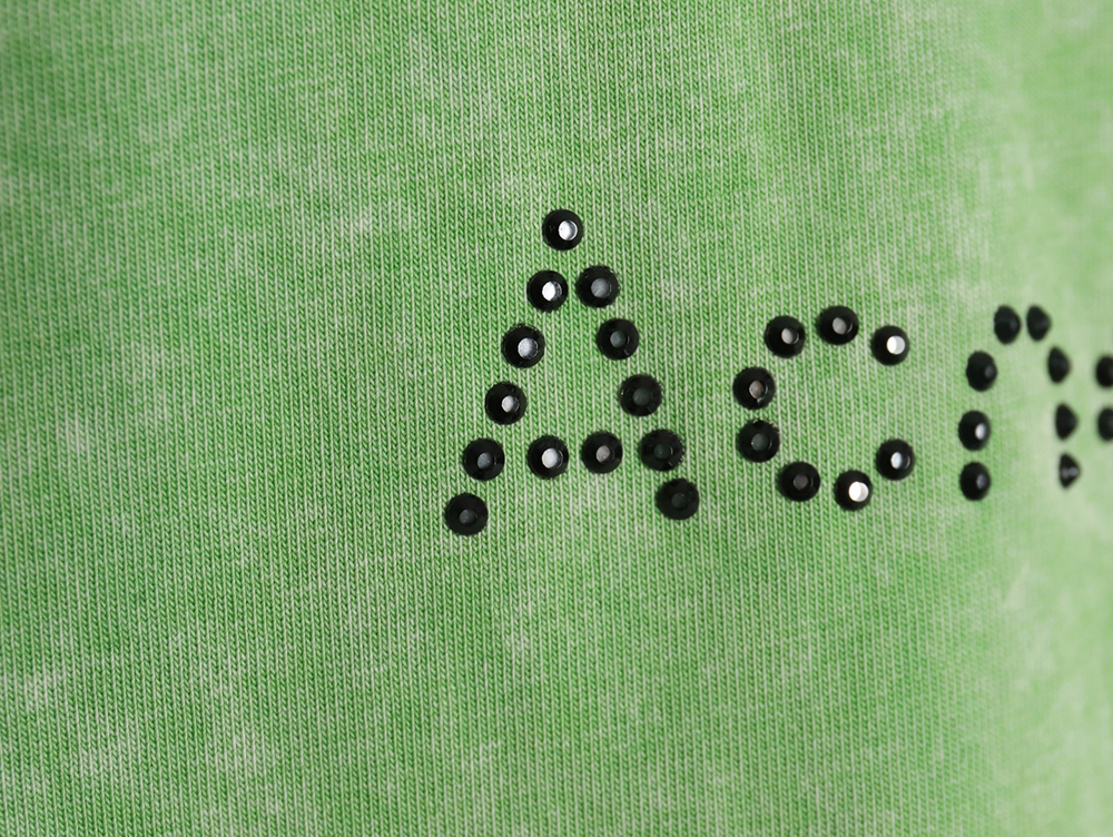 Acne Studios Beaded Lettering Short Sleeve T-Shirt