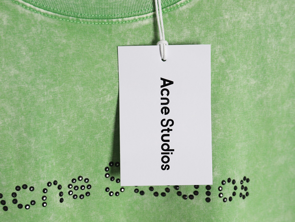 Acne Studios Beaded Lettering Short Sleeve T-Shirt