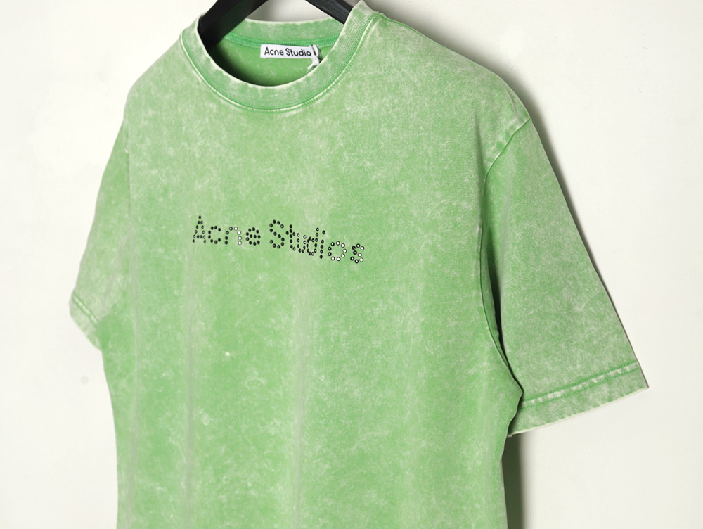 Acne Studios Beaded Lettering Short Sleeve T-Shirt