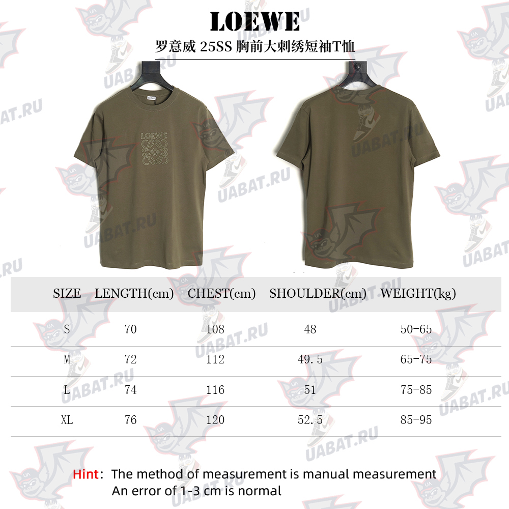 L0ew* chest large embroidery short sleeve t-shirt tsk2