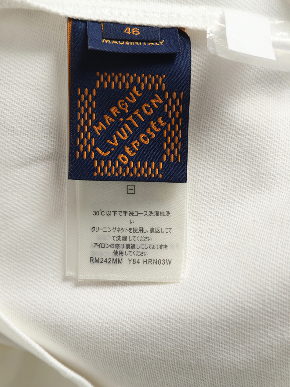 l0*is V*t0n leather label pocket short sleeve denim shirt