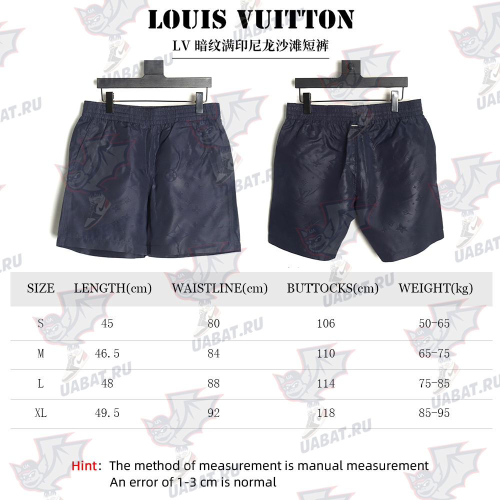 l0*is V*t0n dark pattern all over print nylon beach shorts