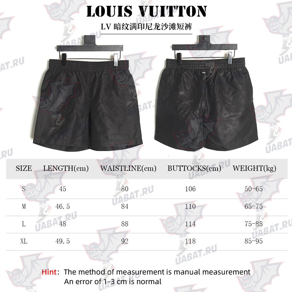 l0*is V*t0n dark pattern all over print nylon beach shorts tsk1
